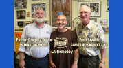 Fred Stawitz with Father Gregory Boyle and an LA homeboy